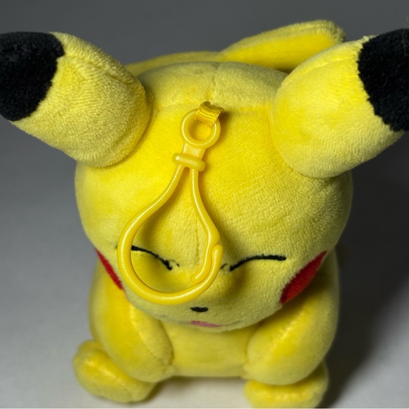 Vintage 1997 Pokémon Pikachu Smiling Face Plush Clip-On Keychain 5.5” Nintendo - Picture 8 of 9